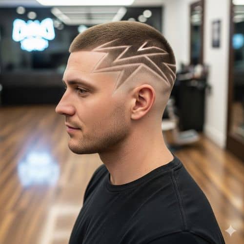 coupe buzz cut - buzz cut with design