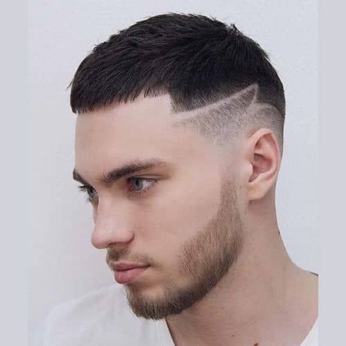 buzz cut with design