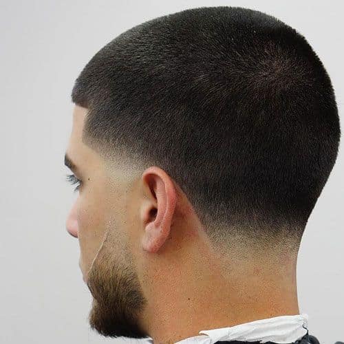 buzz cut low fade taper