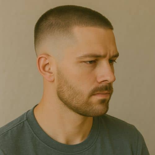 coupe de cheveux - buzz cut low fade taper