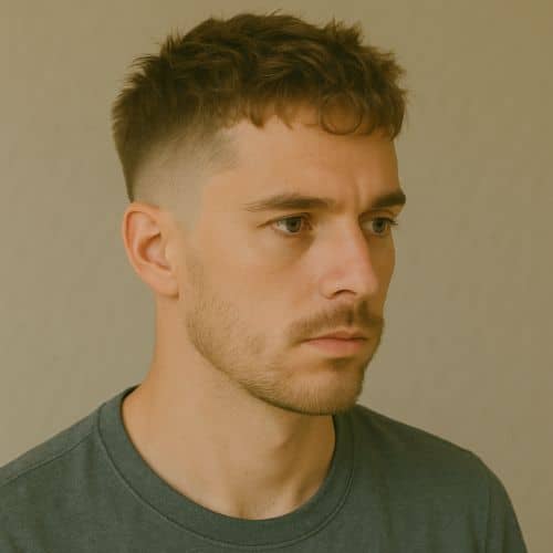 coupe de cheveux - texturé low fade taper