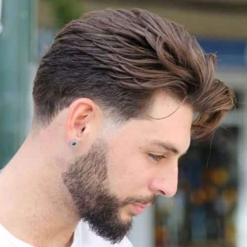 low fade avec cheveux longs