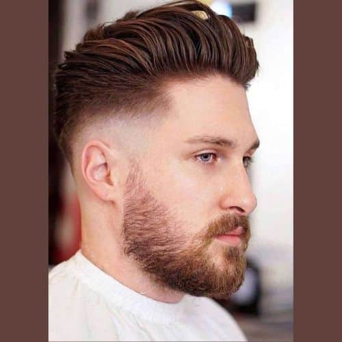 low fade avec pompadour