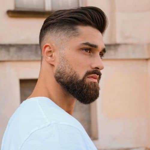 coupe de cheveux homme fade avec barbe