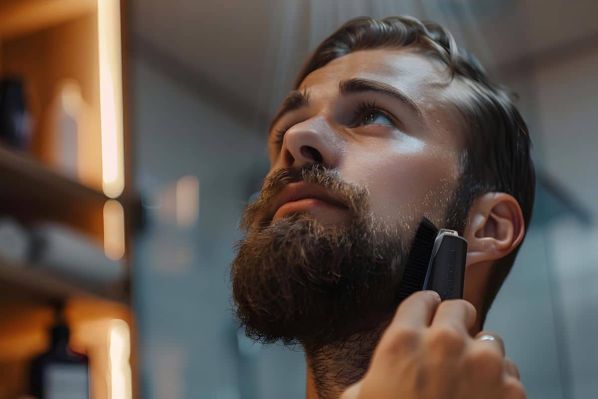 4 benefices brossage de barbe homme