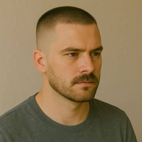 coupe de cheveux visage carré - buzz cut