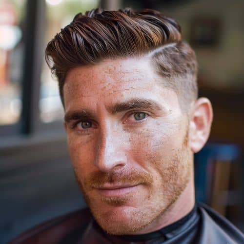 coupe de cheveux epais - pompadour moderne