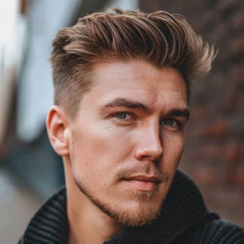coupe de cheveux epais - quiff destructuré