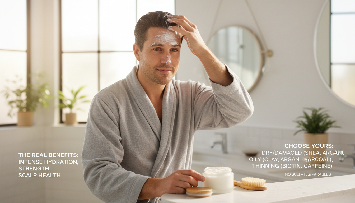 découvrez les véritables avantages d'utiliser un masque capillaire pour homme et apprenez à bien le choisir pour des cheveux forts, nourris et en pleine santé.